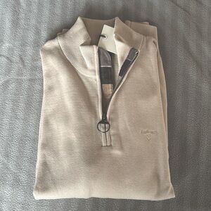 Barbour cotton half-zip NWT